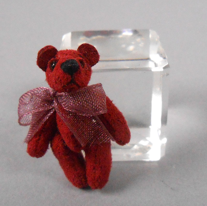 Colonial Red Micro Mini Suede Bear